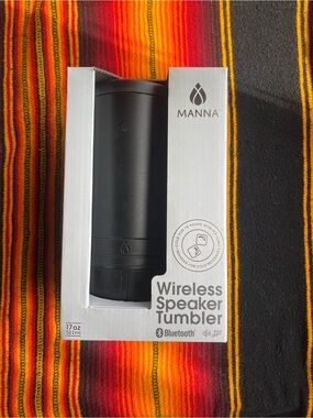 Manna Black Wireless Speaker Tumbler